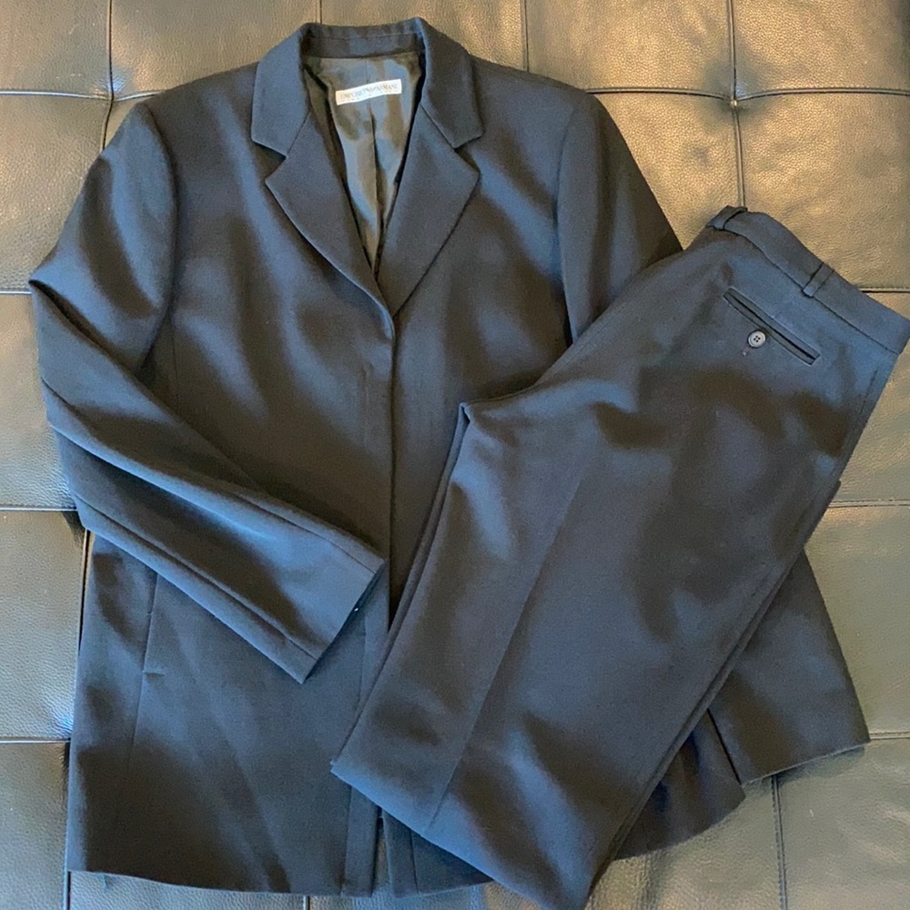 Vintage Emporio Armani virgin wool pant suit set